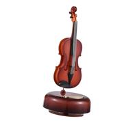 Aramox Miniature Music Box Wind Up Mechanism, ABS Material, Unique Melody Playing Instruments for Festival Birthday, Ideal Music Lovers and Collectors (Violin)