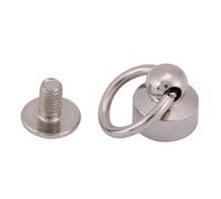 Aramox Monk Rivets 20pcs, Brass Iron Screws for Leather Craft Purse Bag, Four Colors, Phone Case Chain Rivet Screw, Crafted from Premium Quality Materials, Ideal for Bags, Purse (Silver)