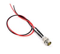 Aramox motorcycle dash lights LED Panel Pilot Light, 4Pcs Set 12v 8mm LED Panel Pilot Dash Warning Light Indicator light Lamp 12v Car Van(Amber Light)