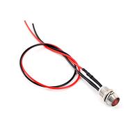 Aramox motorcycle dash lights LED Panel Pilot Light, 4Pcs Set 12v 8mm LED Panel Pilot Dash Warning Light Indicator light Lamp 12v Car Van(Red Light)