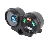 Aramox Motorcycle Digital Speedometer, ABS Metal LCD Odometer Fuel Level Meter, 7 Color Backlight Hall Sensor DC 12V, Replacement Gauge for CG125 TITAN 150 Fan150 2010 2012