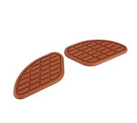 Aramox Motorcycle Fuel Tank Protector, Rubber Pad for Vintage Style Knee Grip, Anti-Scratch and Injury Protection for All Models (Brown)