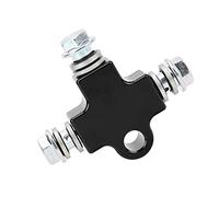 Aramox Motorcycle Hydraulic Brake Line Tee Hose Connector 3 Way Adapter, Tee Connector Coupling 3-Way Tubing Hose Steel Universal for Motorcycle ATV Modification(Black)