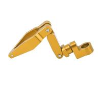 Aramox Motorcycle Oil Pipe Cable Clamp, CNC Aluminum Alloy Cable Holder with Adjustable Fit, Secure Routing, Abrasion Coating for Motorcycles ATVs Dirt Bikes Scooters (Gold)