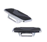 Aramox Motorcycle Rear Footboards, ATV motorbike Footrest Rear Passenger Foot board Pegs for Motorcycle Floorboards Foot plates Pedals Kit Heavy Metal Steel + Rubber Fit for VTX1300 VTX1800