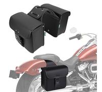 Aramox Motorcycle Saddlebags Waterproofing Saddlebags PU Leather Side Bags 7.4L Storage with Plastic Lining for Universal Motorcycles Roadster Street 500 750 Indian