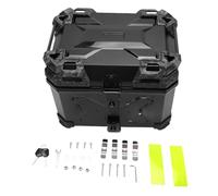 Aramox Motorcycle Top CaseRear Rack Mount, 45L Motor Trunk Storage Aluminum Alloy Box Weather Proof Anti Theft Dual Key Lock Universal for Motorcycles