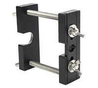 Aramox Mouthpiece Puller Remover Metal Adjustable Mouthpiece Remover Holder 11 X 10 X 3.5cm Easy Removal Adjustable Base for Professional Teacher Student Brass Practice (Black)