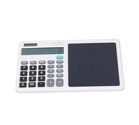 Aramox Multifunctional Desk Calculator Tablet Accurate Practical Portable Math Calculator with Notepad for Office Financial Accounting, Writing Tablet for Kids and Adults (White)