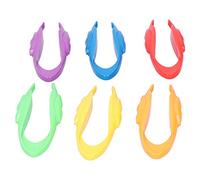 Aramox Outdoor Exploration Observation Clamp/Holder Set 6Pcs Tweezers Children's Educational Toy Assorted Color Clips, Safe Plastic Red, Orange, Yellow, Purple, Green, Blue