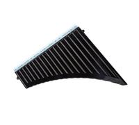 Aramox Pan Flute Instrument, 18 Pipes C Key Panpipes with Mouthpiece, ABS Traditional Wind Instrument, Professional Easy Play Pan Pipes with Bag for Students, Beginners, Music Lovers, (Black)