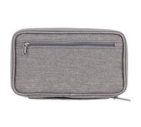 Aramox Passport Wallet Oxford Cloth Passport Holder with Zip Pockets and Hand Strap Rainproof Travel Document for Family Trips Airport Boarding Pass Cards Cash (Premium Gray Trumpet)