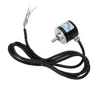 Aramox Photoelectric Incremental Encoder Solid Shaft Encoder 5 to 24V DC ABZ Three Phase 6mm Shaft 30KHz 1.5m Cable for Office Automation Engineering Equipment (200Z)