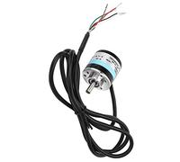Aramox Photoelectric Incremental Encoder Solid Shaft Encoder 5 to 24V DC ABZ Three Phase 6mm Shaft 30KHz 1.5m Cable for Office Automation Engineering Equipment (600Z)