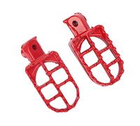 Aramox Pit Bike Foot Pegs, 2pcs Motorcycle Dirt Bike Aluminum Rider Passenger Footrest Pegs Footstools Floorboards Red