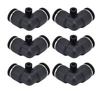 Aramox Pneumatic Connector ABS Thread Push to Connect Fittings 10pcs 1.0 to 1.2MPa Glossy Edges Sealed Threads Easy Release for Automation Equipment (6)