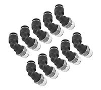 Aramox Pneumatic Connectors, PVC L Shape Air Fittings External Thread 10 Pcs 1.0 to 1.2Mpa Quick Pipe Fittings for Air Compressor Automation Equipment Tube Connection (4-02)
