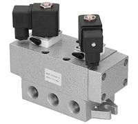 Aramox Pneumatic Solenoid Valve Aluminum Alloy 2 Position 5 Way Solenoid Valve G3 8in K25D2H 10 0.15 to 0.8 MPa Fast Switching for Air Control Systems Technicians (DC24V)
