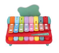 Aramox Portable Baby Knocking Toy with Multifunctional Musical Features, Compact Early Education Hand Knocking Piano for Children At Home or Outdoors (Red)