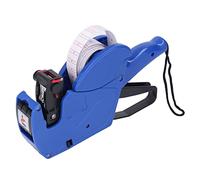 Aramox Price Labeling Machine ABS Manual Price Tag Machine 8 Digits Portable Labeling Tool for Store Boutique Warehouse Clothing Factory Label Paper 21 X 12mm (Blue)