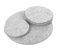 Aramox Protect Your Fine China, Lightweight Felt Plate Dividers, Sturdy Kitchen Cookware Protectors for Cabinets Stacking with Customizable Sizes, Gray Pan Separator Set for RV Storage (48PCS)