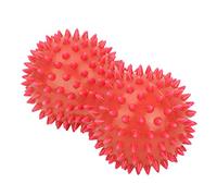 Aramox PVC Massage Ball, Spiky Deep Tissue Massager Roller 14cm for Foot Massage and Myofascial Release, Pressure Point Relief for Plantar Fasciitis, Yoga, Home Office Outdoor Use (Red)
