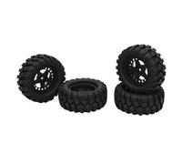 Aramox RC Car Tire Rubber Plastic RC Crawler Tire 80mm 4 Pcs Wheel Set with Strong Grip Easy Installation and Look for 1 14 1 16 Trucks