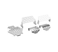 Aramox RC Skid Plate, Stainless Steel Chassis Armor Guard for Remote | Metal Underbody Protection Kit, Includes Front Rear Axle Plates, Easy Bolt-on Install, Fits Off-road and On-road RC Vehicles