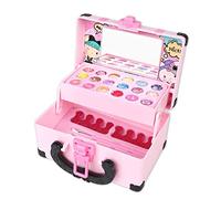 Aramox Real Makeup Kit with Idea, Safe and Washable Girls Makeup Set, Promotes Creativity, Featuring Exquisite Cosmetic Box/Cover and Complete Set, Ideal for Birthday