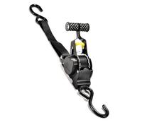 Aramox Retractable Auto Ratchet Belt Metal and Plastic Self Retracting Webbing 680kg Load Capacity 3. Ergonomic Handle for Management and Luggage Transport (black electrophoretic round handle)