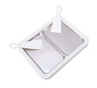 Aramox Rolled Ice Cream Maker, 304 Stainless Steel Ice Cream Roll Tray with Dual Pan for Homemade Yogurt, Gelato, Sorbet, DIY Dessert Maker
