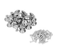 Aramox Round Cabinet Knobs Zinc Alloy Round Mushroom Knob 40Pcs Single Hole Rust Resistant Easy Install Replacement for Kitchen Cabinets Drawers Wardrobes Furniture Doors (Medium)