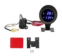 Aramox Round Digital Water Temperature Gauge, LED Voltmeter, DC 9V-36V, Blue Light, for Car Motorcycle ATV