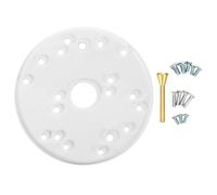 Aramox Router Base Plate, Transparent Acrylic Routing Base Plate with Brass Centering Pin and 12 Screws, 6.5 in X 0.3 in Router Accessories for Woodworking Alignment
