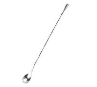 Aramox Rust Resistant Twist Bar Mixing Spoon for Milky Tea, Coffee, Cocktails | Practical Bar Tool for Beverage Mixing | Stainless Steel 1.1" X 31cm