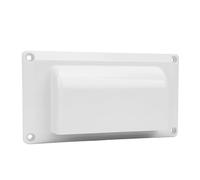 Aramox RV Side Vent Cover Motorhome Ventilation Cover Proof ABS Material Screw Fixed Installation Prevents Rainwater Entry for RV Trailer Boat Yacht (White: 03040278)