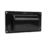 Aramox RV Side Vent Cover Motorhome Ventilation Cover Proof ABS Material Screw Fixed Installation Prevents Rainwater Entry for RV Trailer Boat Yacht (Black: 03040287)