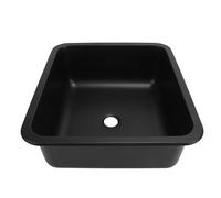 Aramox RV Sink Van Undermount Hand Wash Basin 15.75 X 14.17 X 5.91in with Pre Cut 40mm Drainage Outlet for RV Boat Kitchen (Black Spraying Plastics)