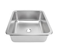 Aramox RV Sink Van Undermount Hand Wash Basin 15.75 X 14.17 X 5.91in with Pre Cut 40mm Drainage Outlet for RV Boat Kitchen (Brushed Polished Silver)