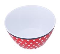 Aramox Salad Bowl Melamine Snack Bowl 500ml Thickened Imitation Porcelain with Round Edge Anti Falling Anti Scalding for Fruit Dessert Oatmeal Home Table Use (Red with Dot)
