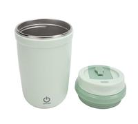 Aramox Self Stirring Coffee Mug, Stainless Steel Auto Magnetic Self Mixing Cup 350ml USB Rechargeable IP6 120s Auto Stop with Lid for Office Car Home (Green)
