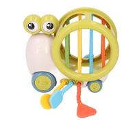 Aramox Shape Sorter Pull String Toy Colorful Educational Silicone Toy for Toddlers, Early Intellect Development, Finger Skills Training for Parent Child Interaction - Plastic, 6.3 X 5.3in (Green)