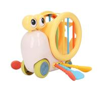 Aramox Shape Sorter Pull String Toy Colorful Educational Silicone Toy for Toddlers, Early Intellect Development, Finger Skills Training for Parent Child Interaction - Plastic, 6.3 X 5.3in (Yellow)