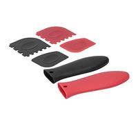 Aramox Silicone Hot Handle Cover Set Pot Handle Cover Kit 6 Pcs with Pot Scraper Heat Insulation 40°F to 446°F Flexible Easy Clean for Baking Cooking Kitchen Use