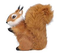 Aramox Simulation Squirrel Lifelike Plush Squirrel Toy Adorable Desk Companion for Kids Gifts Home Decor Children's Cognition Animal