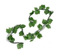Aramox Simulation Vine Artificial Green Vines Silk Grape Leaf Rattan 240cm Reusable Ceiling Decoration for Home Wedding Party Garden Swing Wall Decor
