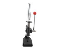Aramox Small Manual Press Punching Machine Metal Leather Hole Punch Machine with Drill Chuck Height Adjustable Stroke Control Thick Base for Leather Craft Stamping (Big)