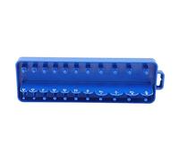 Aramox Socket Storage Polypropylene Socket Tray 1 4in 22 Hole Rail Holder with Clear Size Marks Hanging Base for Garage Workshop Repair Tool Setup