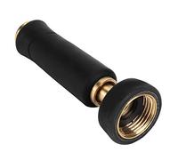 Aramox Spray Hose Nozzle, Brass Head Water Hose Nozzle 3.5 X 3.5 X 10 Cm, Adjustable Fan Cone and Jet Spray, Dual O Ring Seal, for Garden Watering Car Wash Patio Driveway