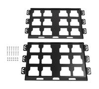 Aramox Stainless Steel Mounting Plate, 2 Full Size Packout Mounting Plates Compatible with Packout, Supports 100 Lbs, Locking Mechanism for Tool Storage on Wall, Truck or Vehicle Floor